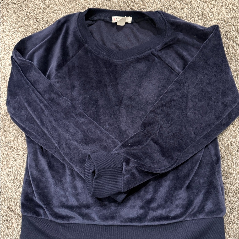 Crewcuts Deep Blue Velvet Top